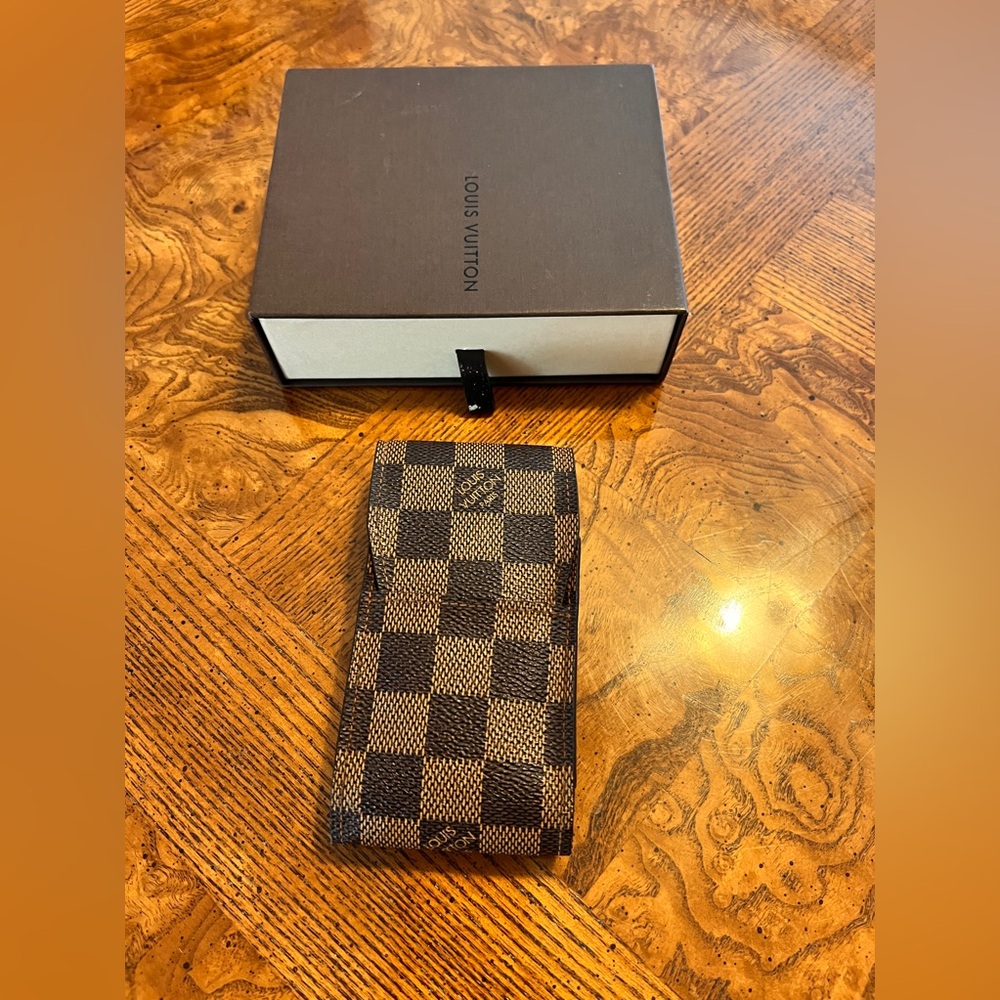 Louis Vuitton Etui Cigarette Case or Accessory Case in Damier Ebene Canvas